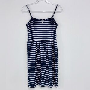 a.n.a Navy and White Striped Dress - Medium